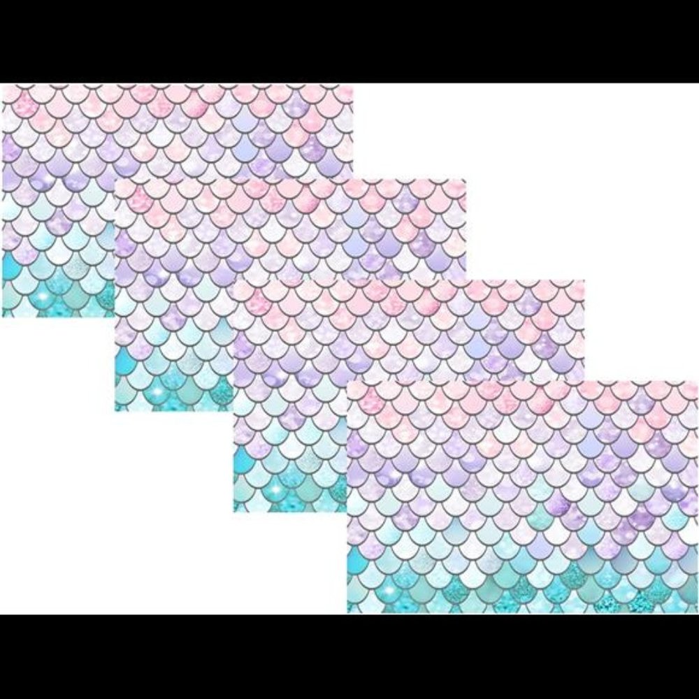 Set of 4 Placemats for Dining Table - Mermaid - 18 x 12 inch